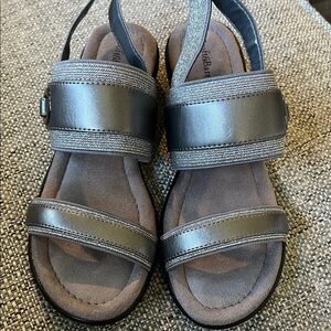 Croft & Barrow Silver Metallic Sandals  NEW